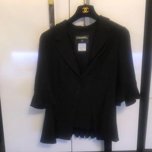 CHANEL | Jackets & Coats | Chanel 7c Wool Short Sleeve Jacket | Poshmark